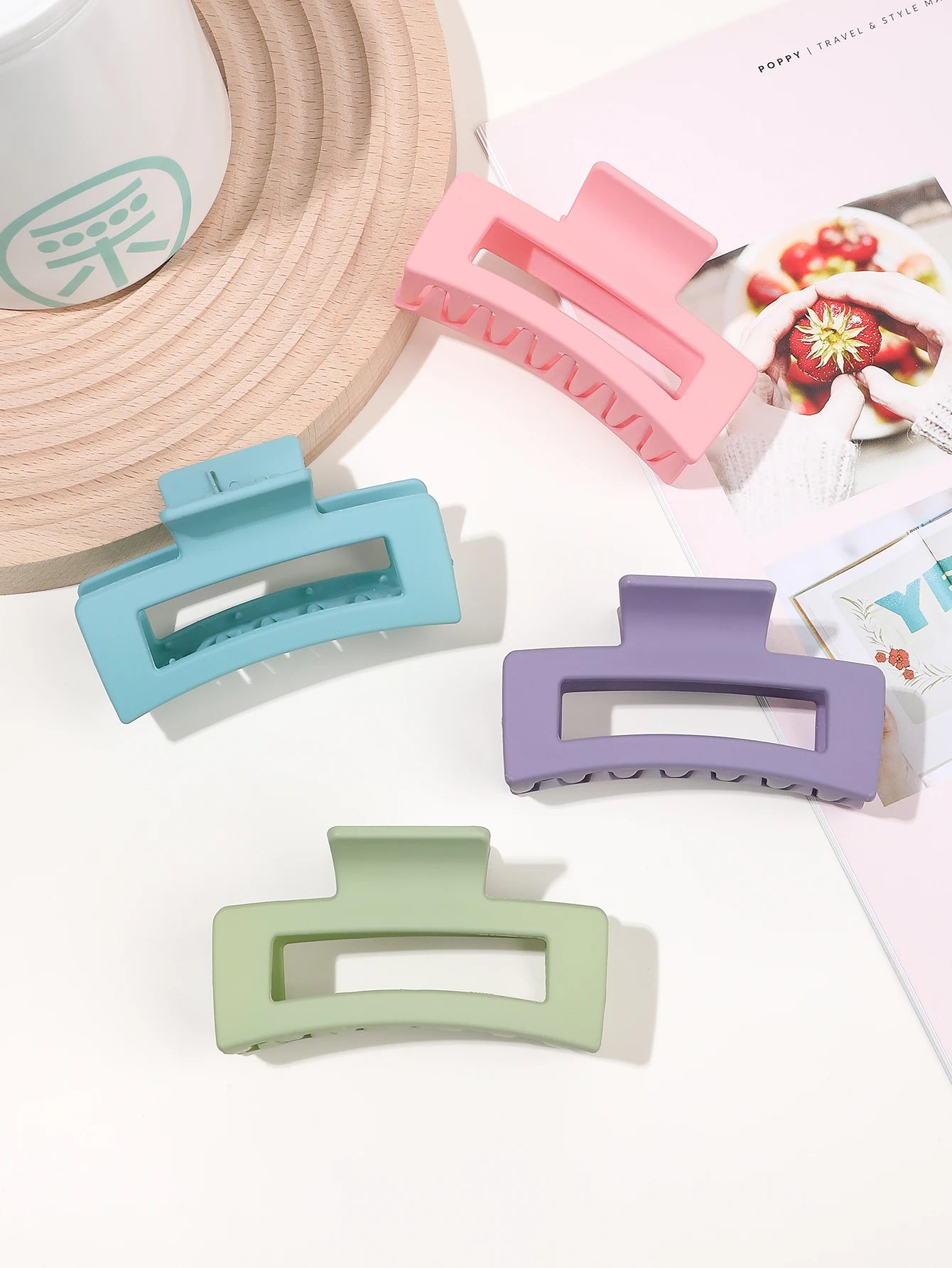4pcs Set of Rectangular Hair Clips