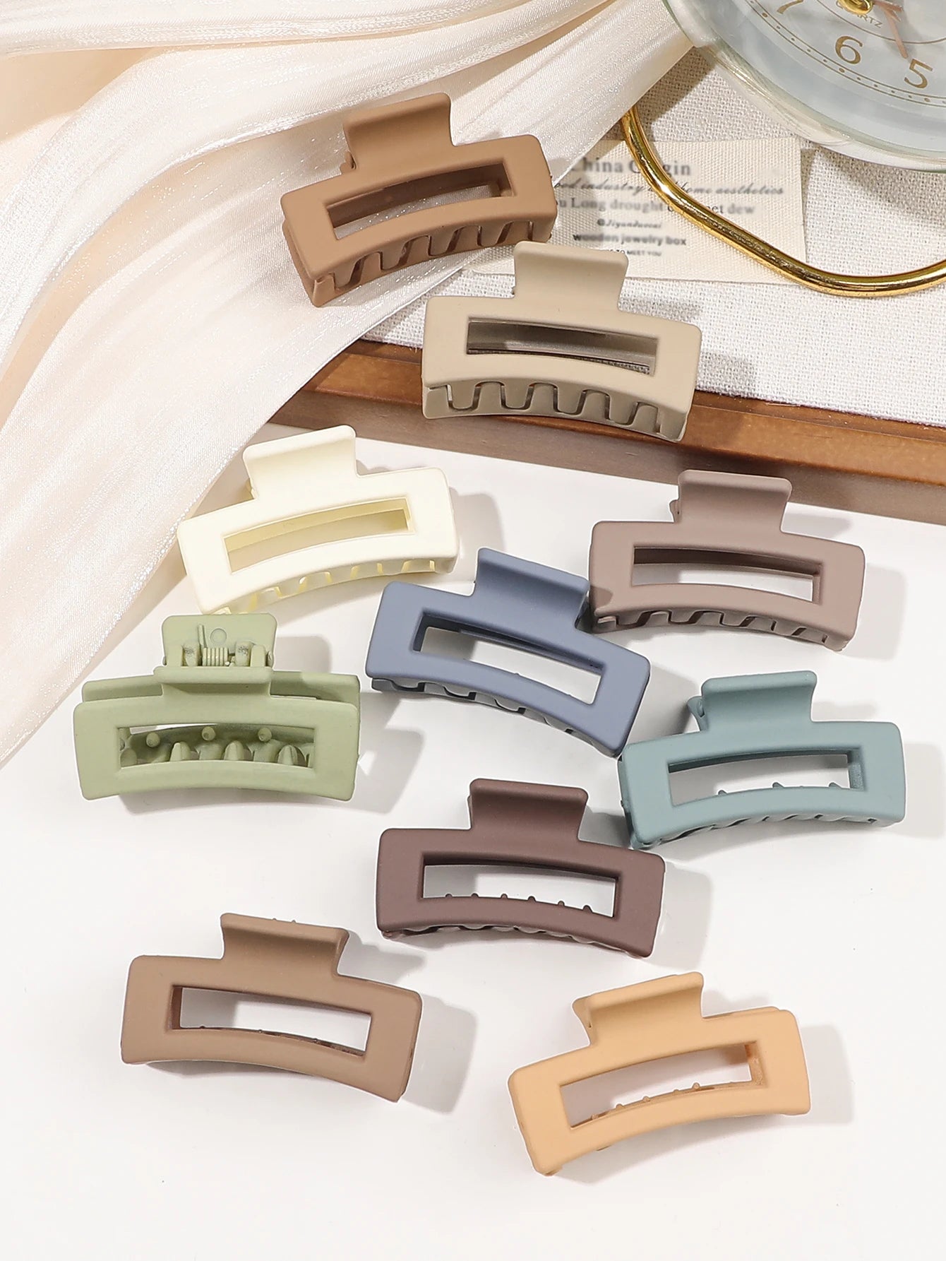 10Pcs Multicolor 1.8 Inch Hair Claw Clips
