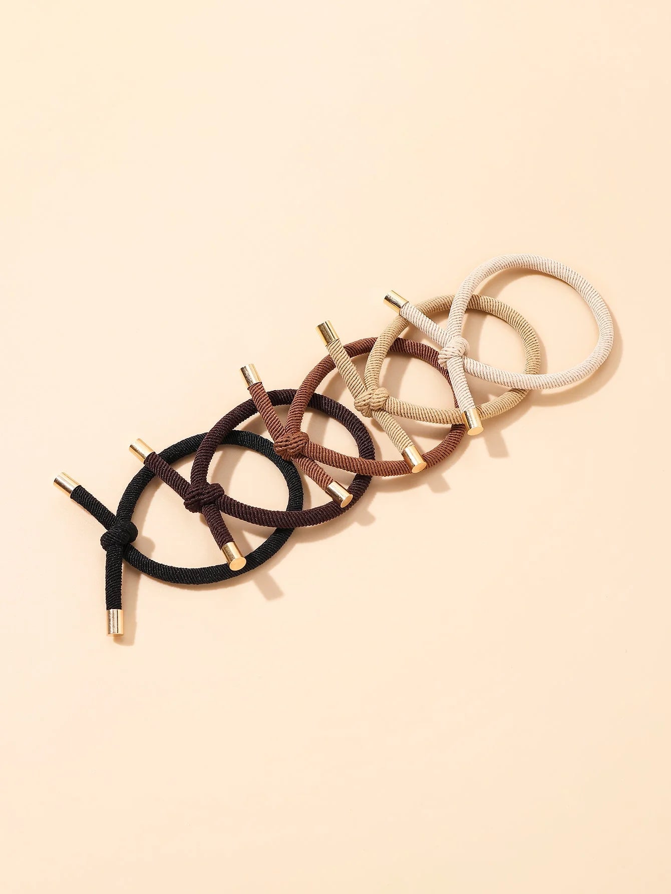 5 Pcs Mixed Colors Hair Ties